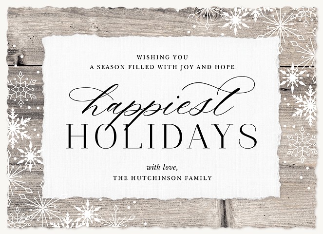 Winter Wood Personalized Holiday Cards