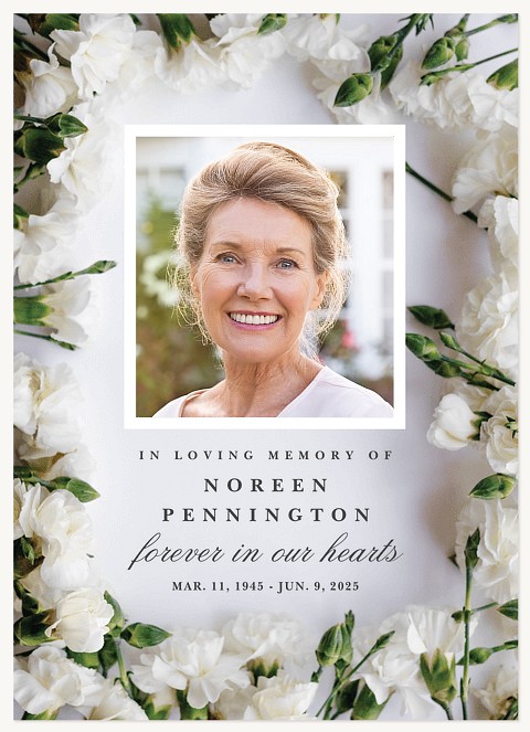 Floral Frame Memorial & Sympathy Cards