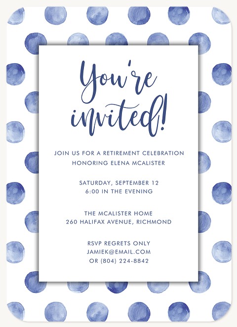 Ocean Dots Party Invitations