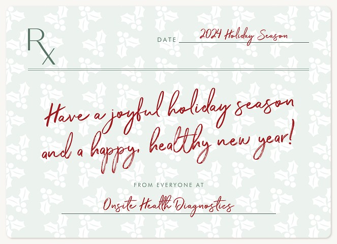 Prescription Holiday & Christmas Magnet Cards