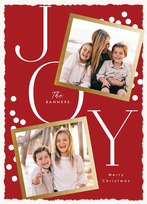 Bold Confetti Photo Holiday Cards
