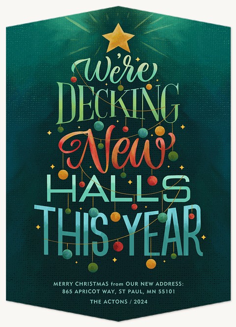 Vintage Halls Photo Holiday Cards
