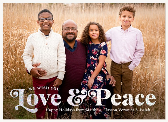 Love & Peace Personalized Holiday Cards