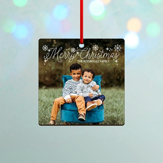 Crocheted Snow Personalized Ornaments