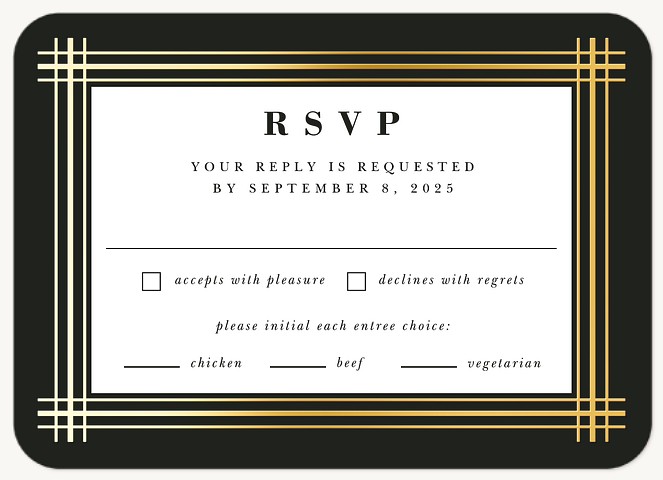Elegant Frame Wedding RSVP Cards