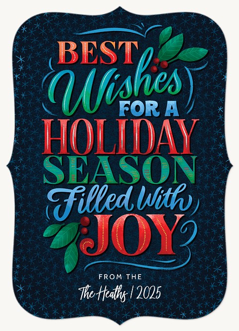 Best Wishes Personalized Holiday Cards