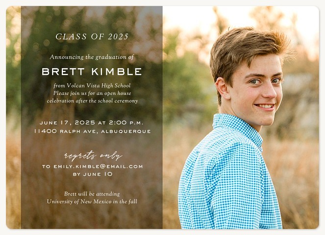 Classic Overlay Graduation Invitations
