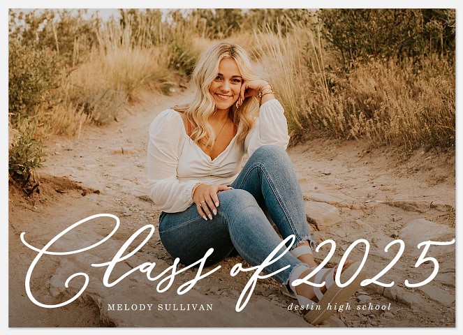 Slanted Script Graduation Cards