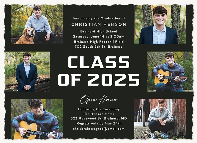 Block Type Graduation Cards