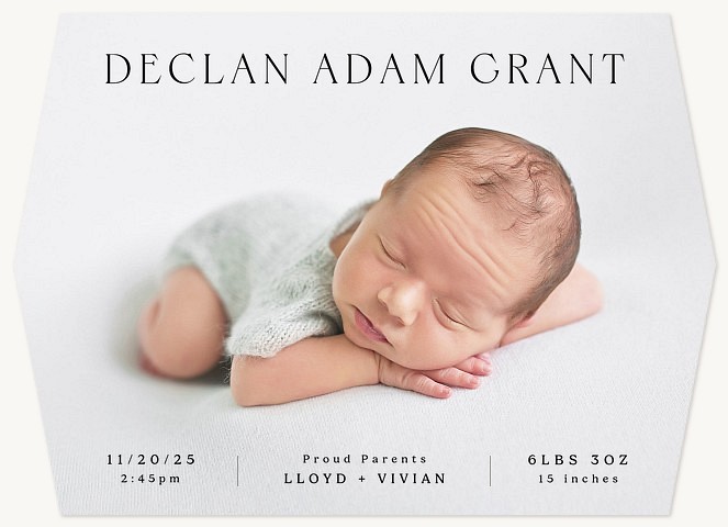 Vintage Name Baby Announcements