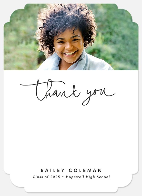 Sweeping Script Thank You Cards 