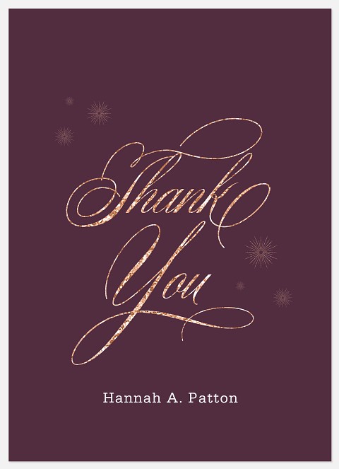 Glitterati Script Thank You Cards 