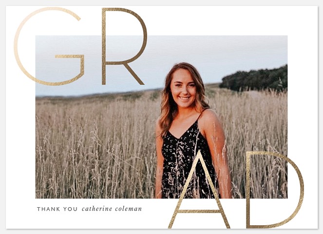 Shimmering Grad Thank You Cards 