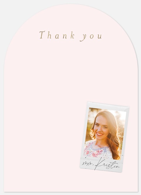 Blush Polaroid Thank You Cards 