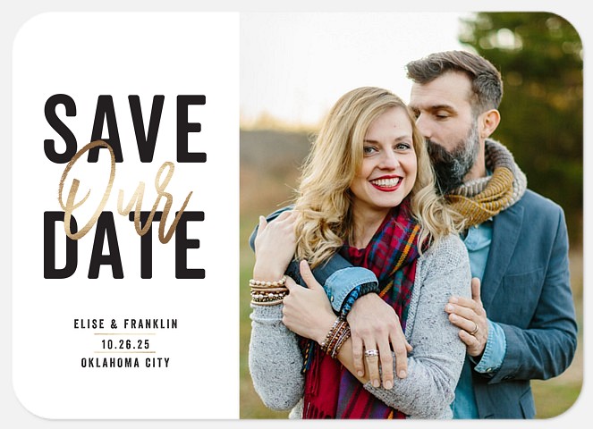 Modern Billboard Save the Date Photo Cards