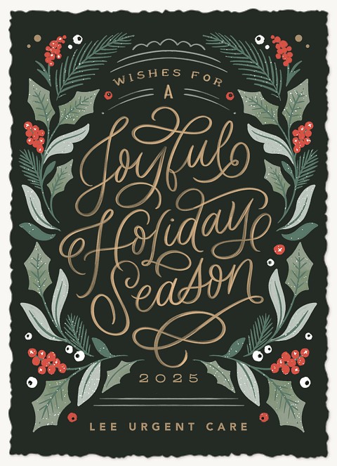 Joyful Foliage Business Holiday Cards