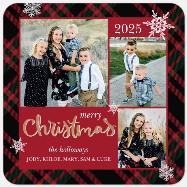 Classic Grid Holiday Photo Cards