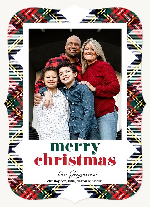 Festive Pattern Personalized Holiday Cards