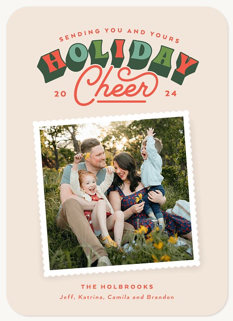 Vibrant Vibes Personalized Holiday Cards