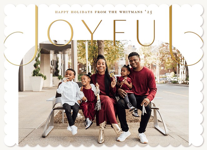 Overly Joyful Personalized Holiday Cards