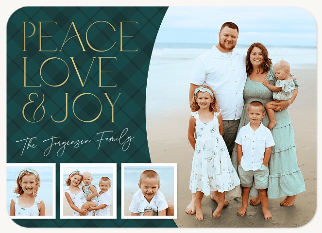 Rounded Collage Personalized Holiday Cards