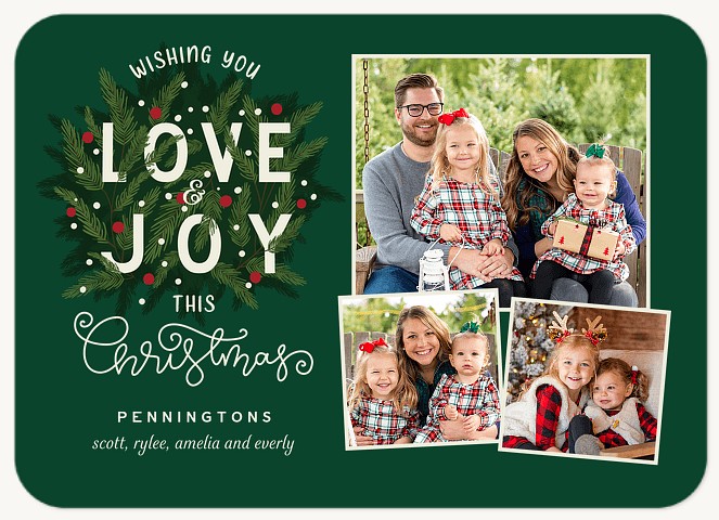 Festive Spruce Personalized Holiday Cards
