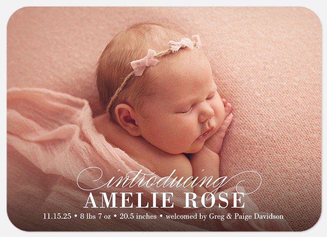 Gentle Lullaby  Baby Birth Announcements