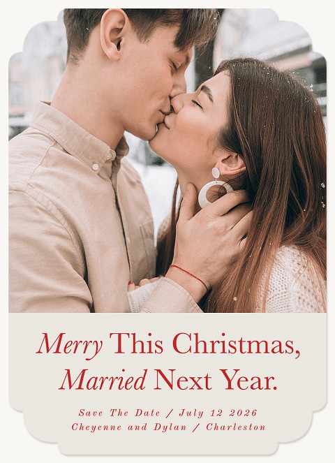 Merry to Married Personalized Holiday Cards