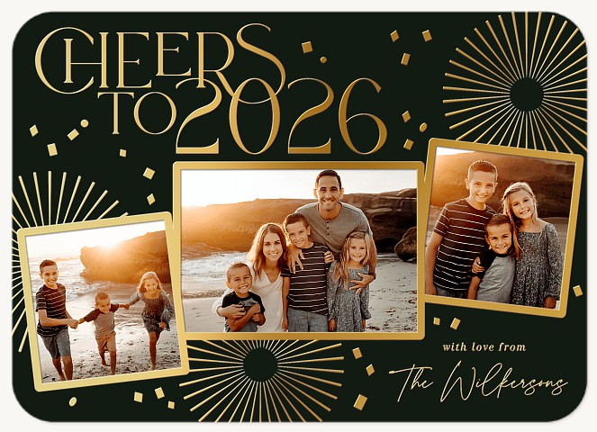 Radiant Cheers Personalized Holiday Cards