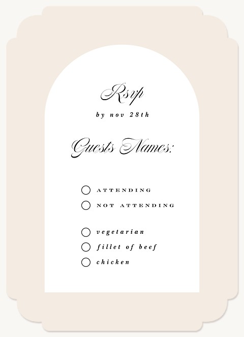 Timeless Vows Wedding RSVP Cards