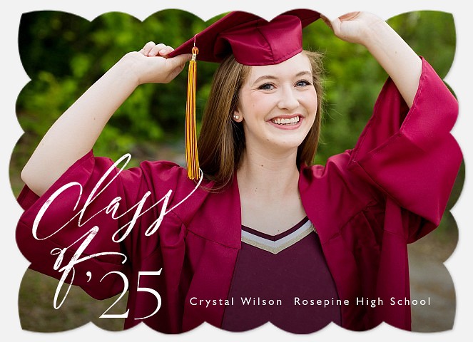 Class in Script Graduation Cards