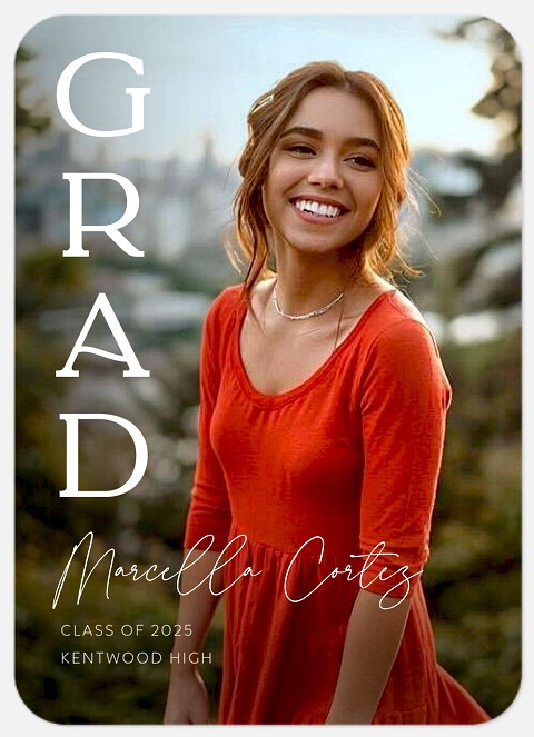 Vertical Overlay Graduation Cards