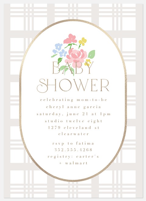 Delicate Blooms Baby Shower Invitations