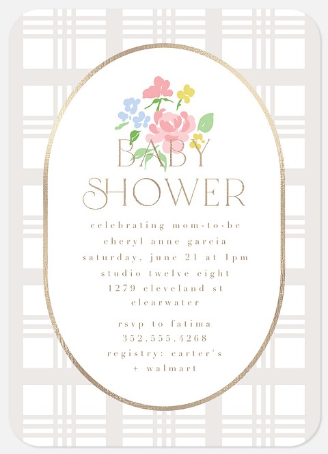 Delicate Blooms Baby Shower Invitations