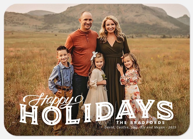 Vintage Stars Holiday Photo Cards