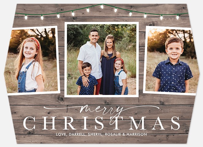 Farmhouse Lights Holiday Photo Cards