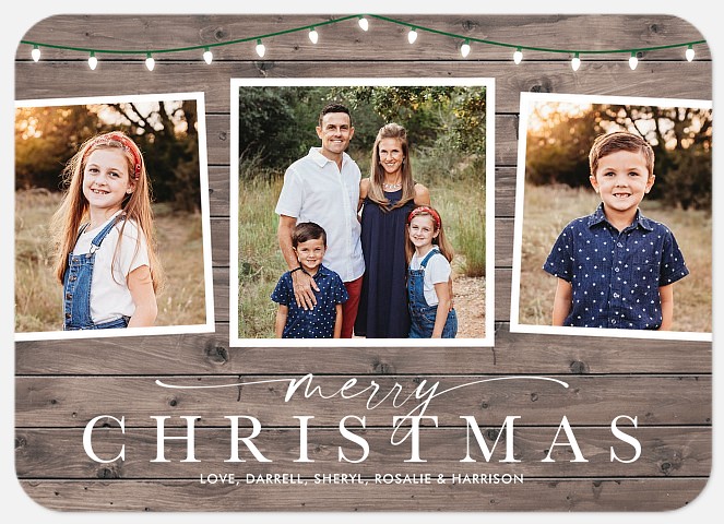 Farmhouse Lights Holiday Photo Cards
