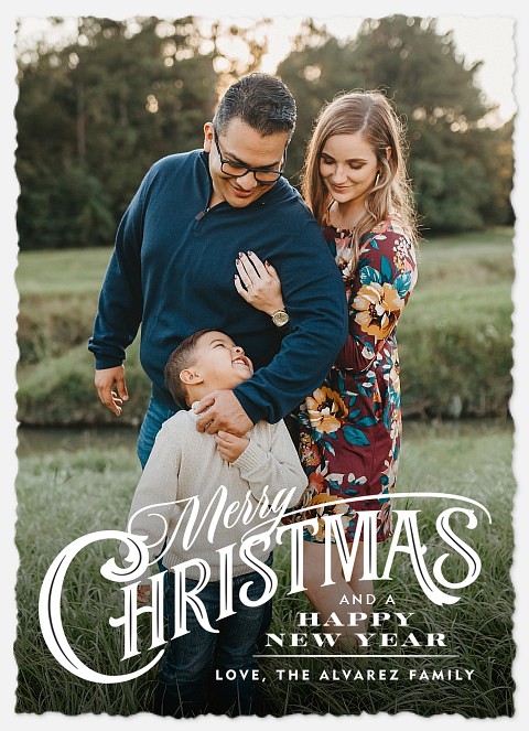 Vintage Glamour Holiday Photo Cards