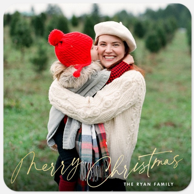 Delicate Memo Holiday Photo Cards