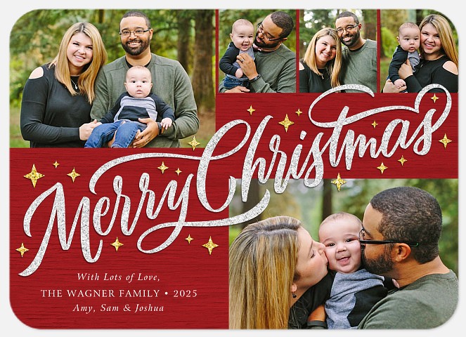 Glimmering Tidings Holiday Photo Cards