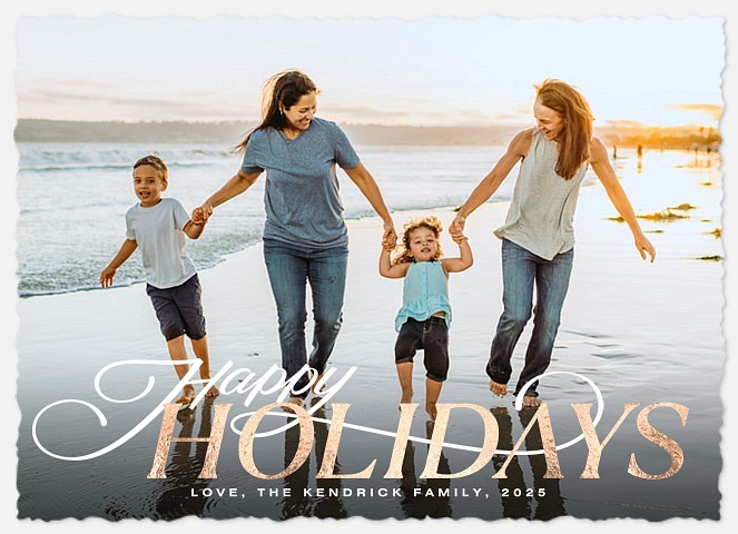 Sleigh Bell Script Holiday Photo Cards