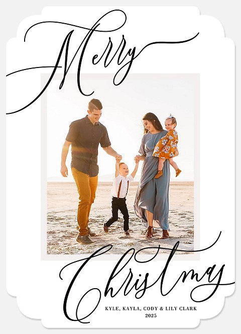 Elegant Writing Holiday Photo Cards