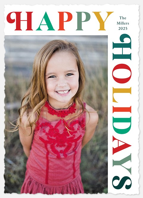 Across and Down Holiday Photo Cards