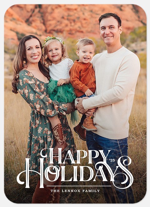 Luxe Lettering Holiday Photo Cards
