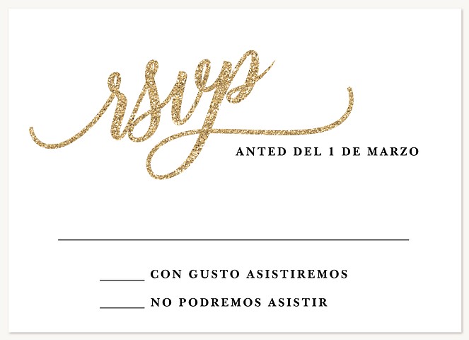 So Posh Quinceañera RSVP Cards