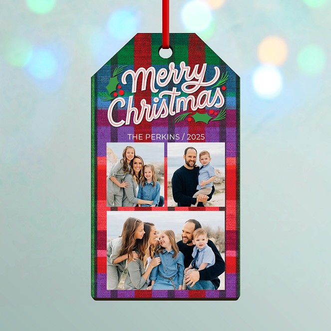 Colored Burlap Custom Ornaments