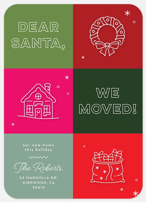 Santa Icons Holiday Photo Cards