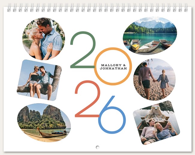 Linear Year Calendar Personalized Photo Calendars