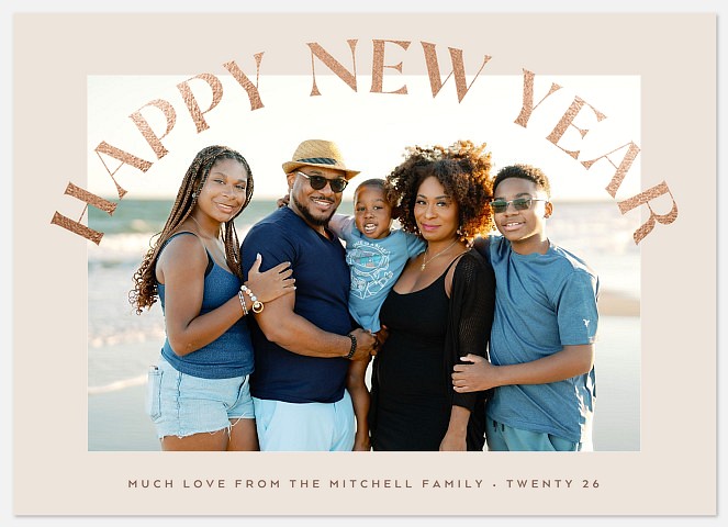 Arching Typography Holiday Photo Cards