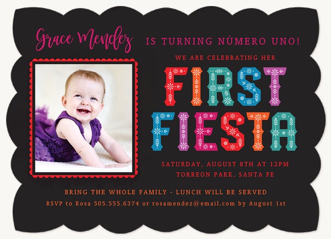 First Fiesta First Birthday Invitations
